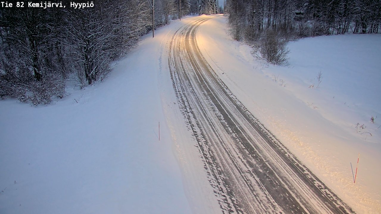 Weather Camera Image Väg 5 Kemi träsk, hyypiö, Kemijärvi, Lappi