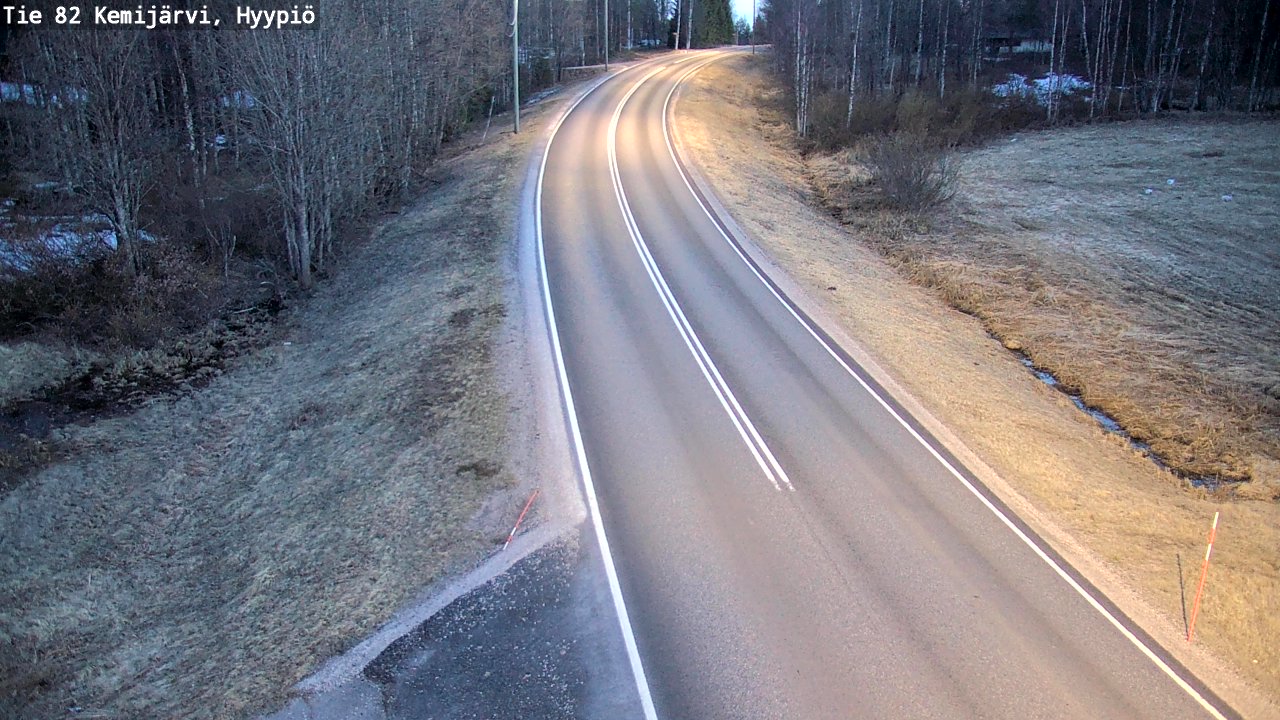 Weather Camera Image Road 82 Kemijärvi, Hyypiö, Kemijärvi, Lappi