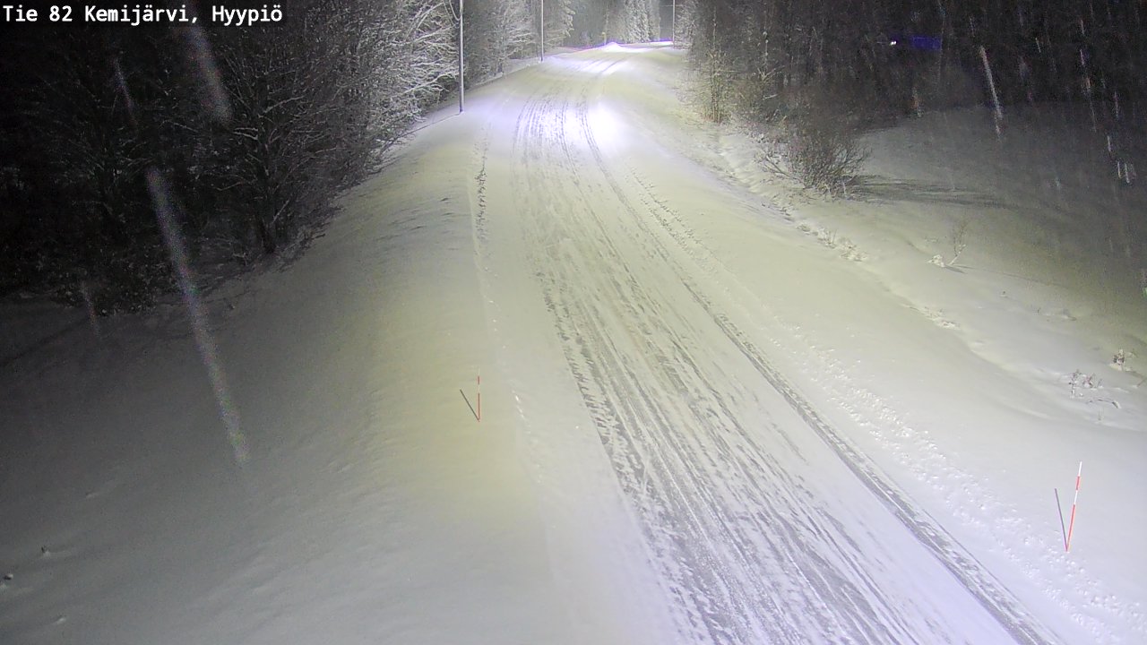Weather Camera Image Väg 5 Kemi träsk, hyypiö, Kemijärvi, Lappi