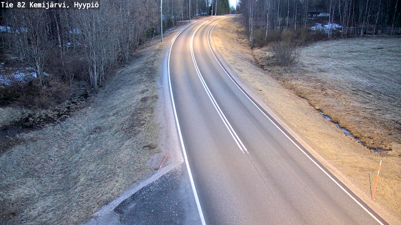 Weather Camera Image Road 82 Kemijärvi, Hyypiö, Kemijärvi, Lappi