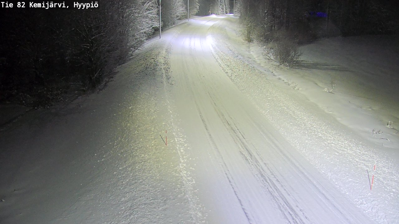 Weather Camera Image Road 82 Kemijärvi, Hyypiö, Kemijärvi, Lappi
