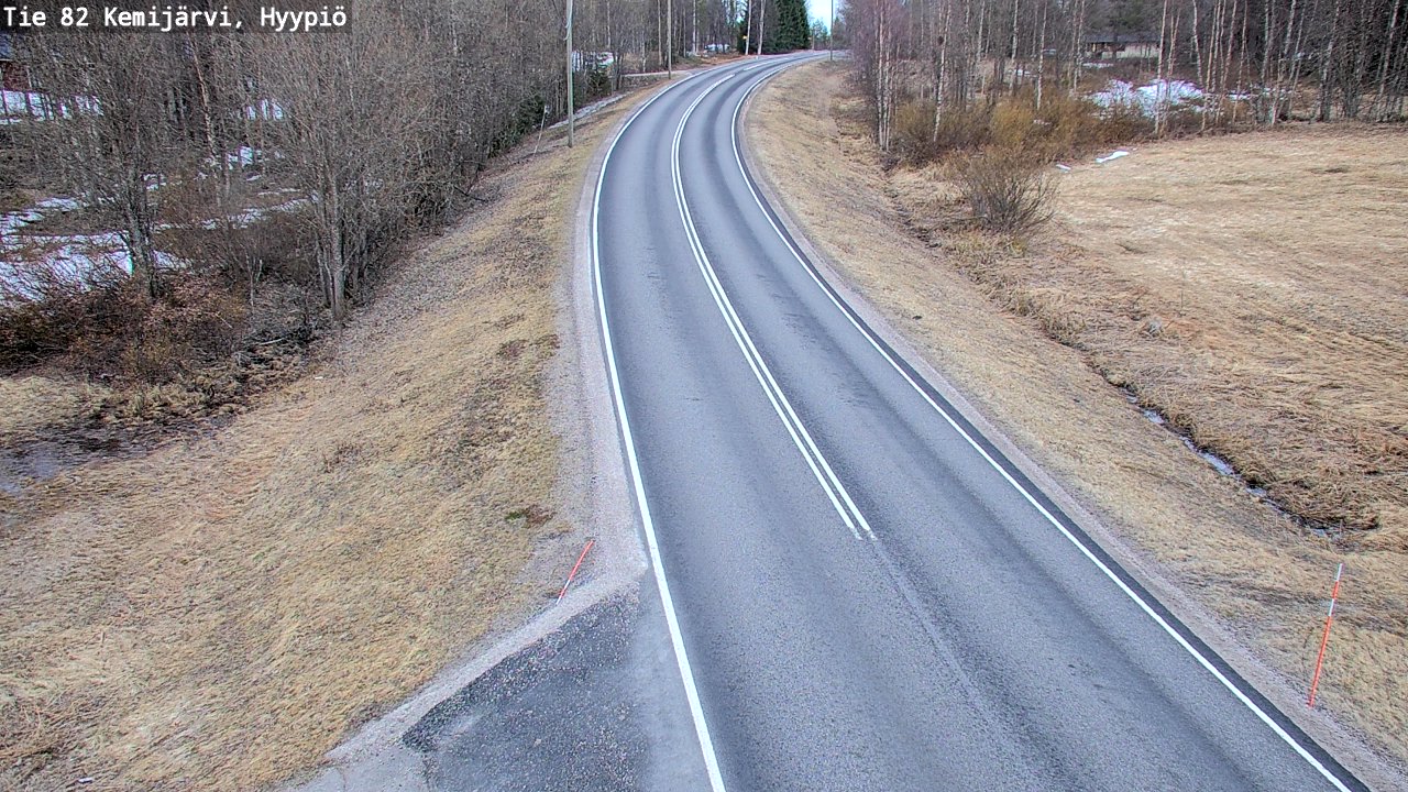 Weather Camera Image Road 82 Kemijärvi, Hyypiö, Kemijärvi, Lappi