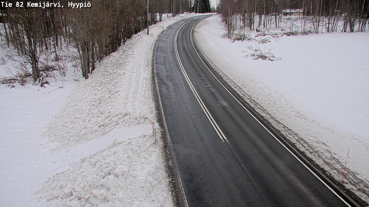Weather Camera Image Road 82 Kemijärvi, Hyypiö, Kemijärvi, Lappi