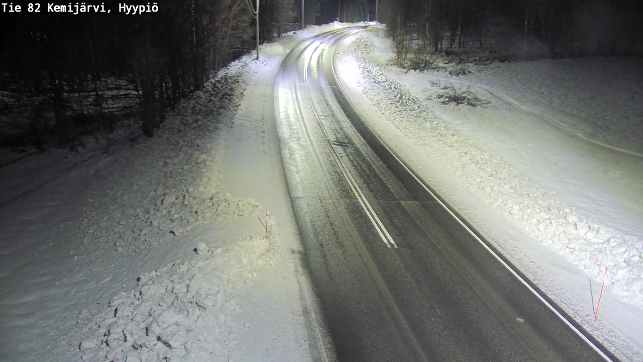 Weather Camera Image Väg 5 Kemi träsk, hyypiö, Kemijärvi, Lappi