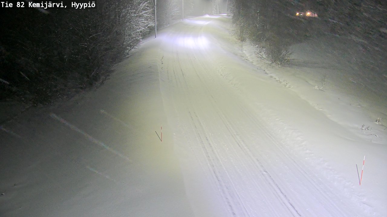 Weather Camera Image Väg 5 Kemi träsk, hyypiö, Kemijärvi, Lappi