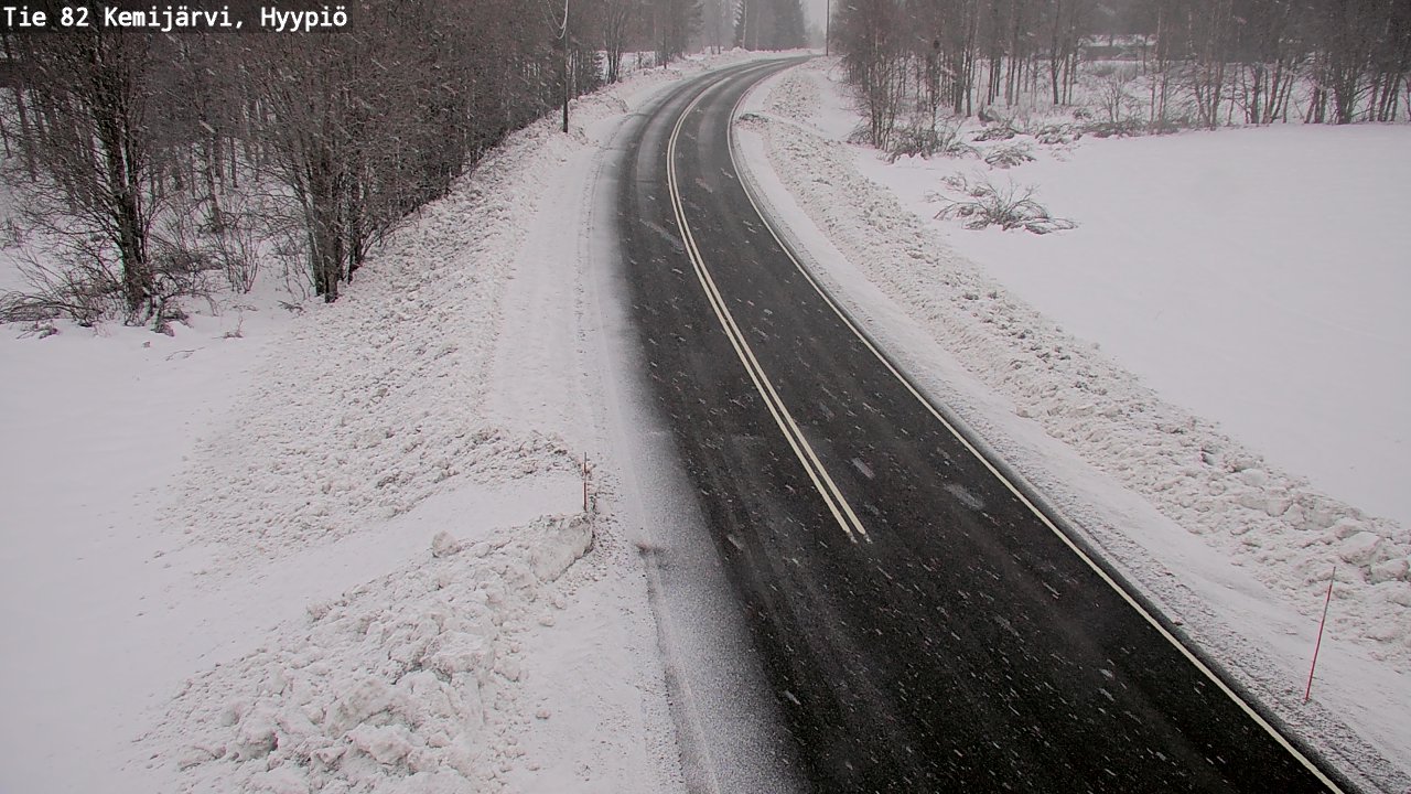 Weather Camera Image Väg 5 Kemi träsk, hyypiö, Kemijärvi, Lappi