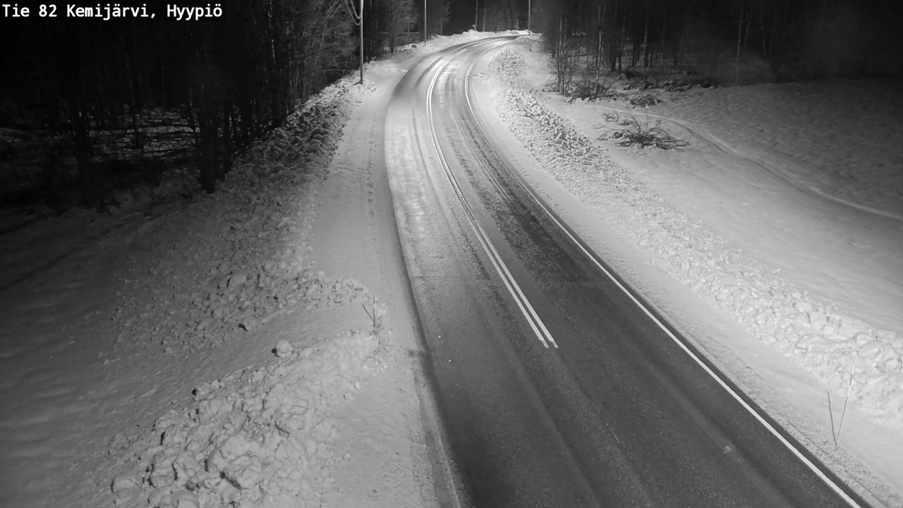 Weather Camera Image Väg 5 Kemi träsk, hyypiö, Kemijärvi, Lappi
