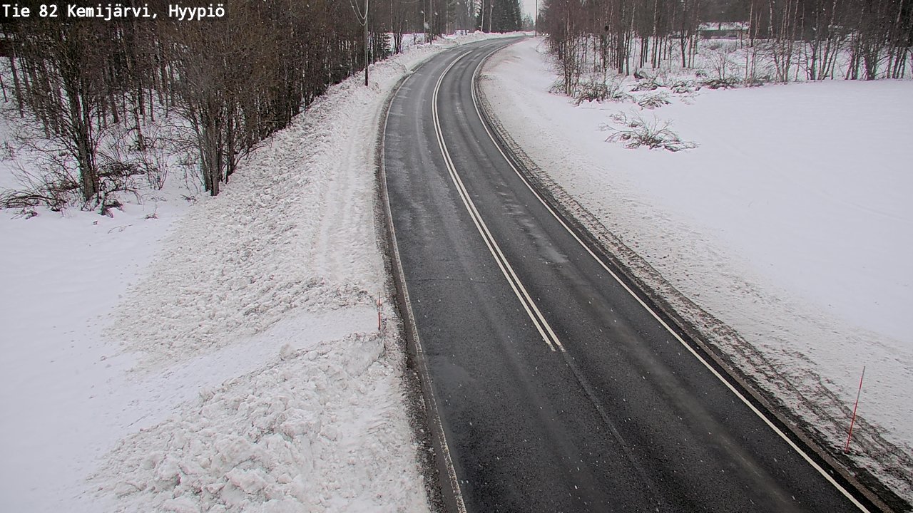 Weather Camera Image Road 82 Kemijärvi, Hyypiö, Kemijärvi, Lappi