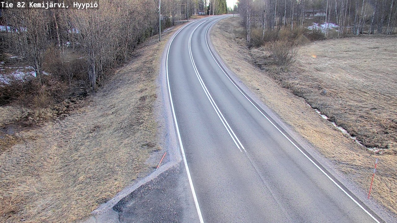 Weather Camera Image Road 82 Kemijärvi, Hyypiö, Kemijärvi, Lappi