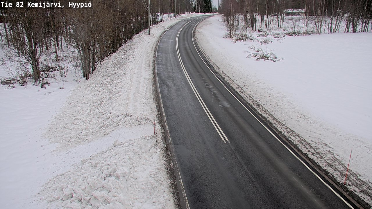 Weather Camera Image Road 82 Kemijärvi, Hyypiö, Kemijärvi, Lappi