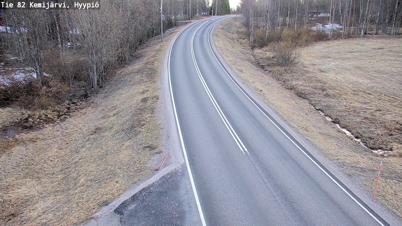 Weather Camera Image Road 82 Kemijärvi, Hyypiö, Kemijärvi, Lappi