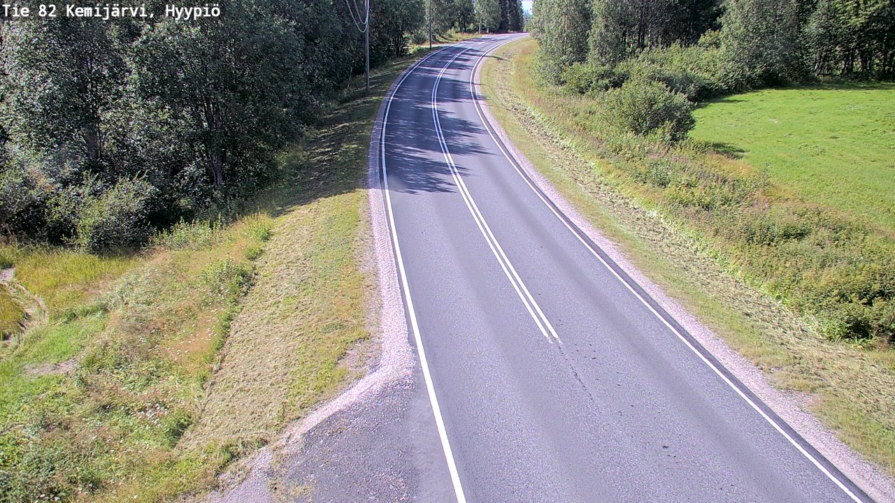 Weather Camera Image Road 82 Kemijärvi, Hyypiö, Kemijärvi, Lappi
