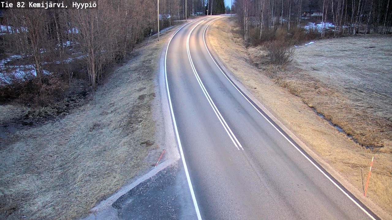 Weather Camera Image Road 82 Kemijärvi, Hyypiö, Kemijärvi, Lappi