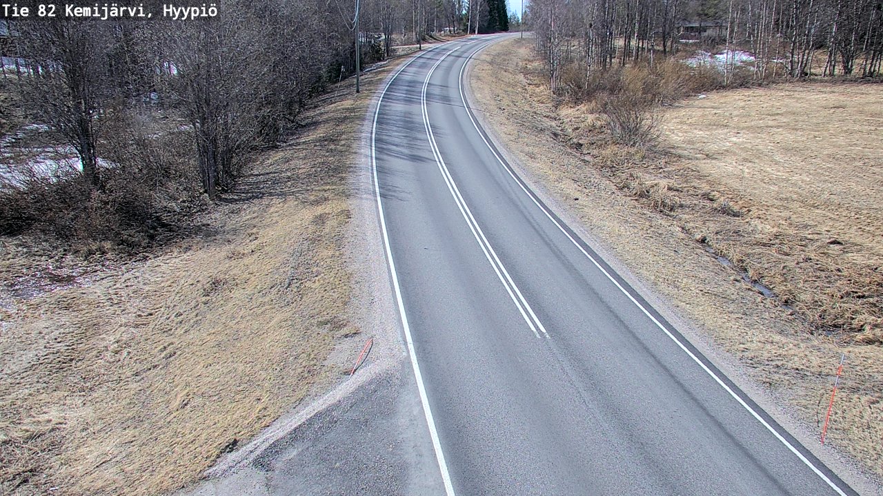 Weather Camera Image Road 82 Kemijärvi, Hyypiö, Kemijärvi, Lappi