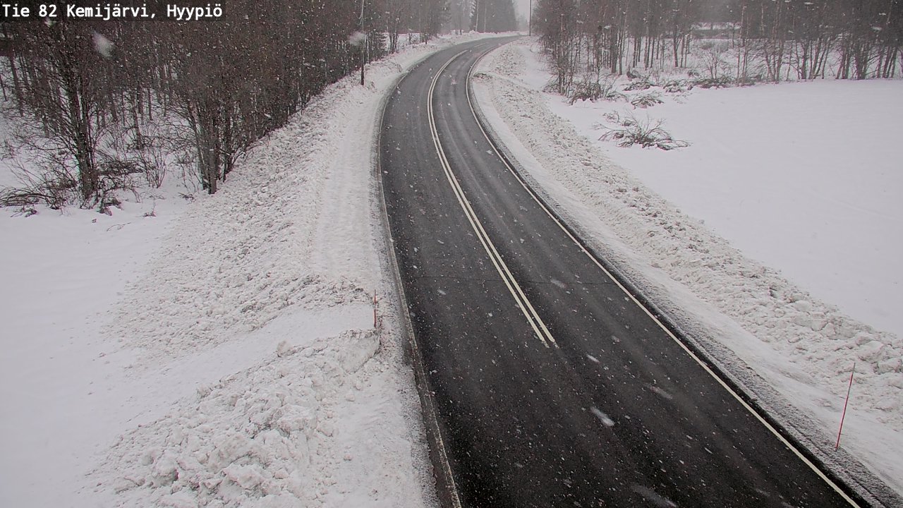 Weather Camera Image Väg 5 Kemi träsk, hyypiö, Kemijärvi, Lappi