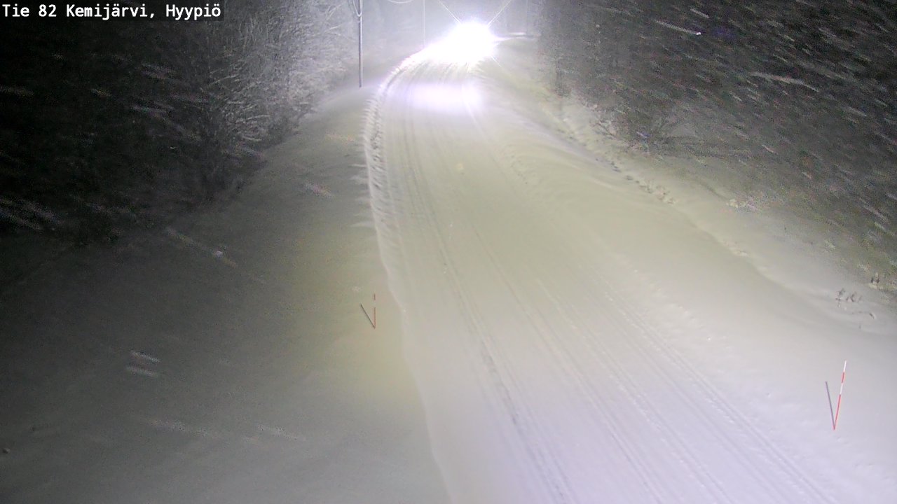 Weather Camera Image Väg 5 Kemi träsk, hyypiö, Kemijärvi, Lappi