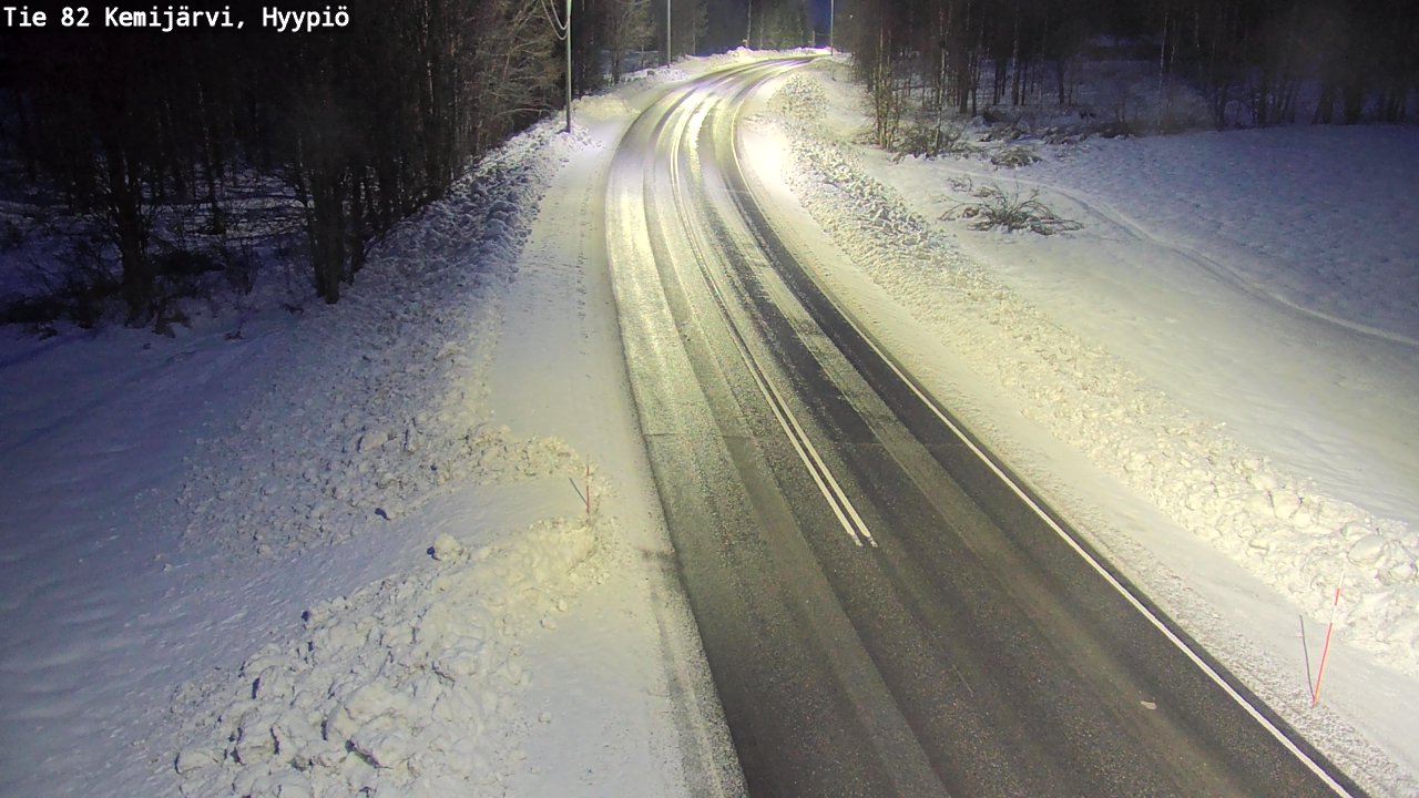 Weather Camera Image Väg 5 Kemi träsk, hyypiö, Kemijärvi, Lappi