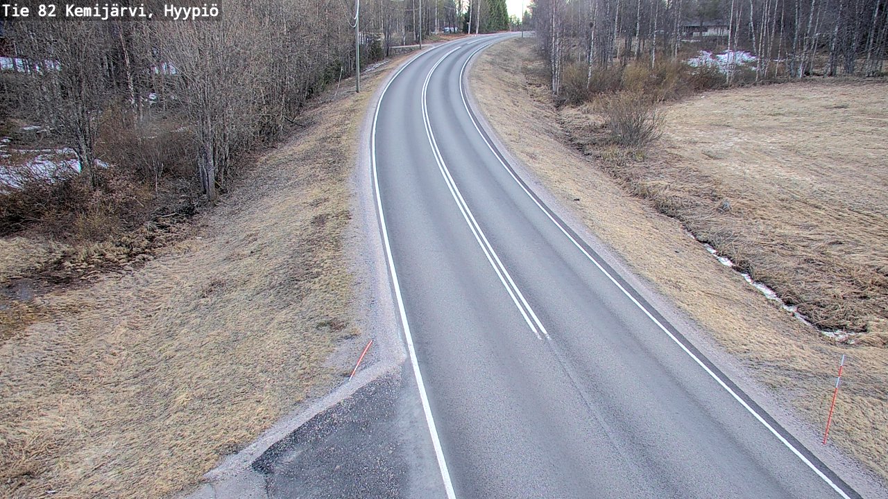 Weather Camera Image Road 82 Kemijärvi, Hyypiö, Kemijärvi, Lappi
