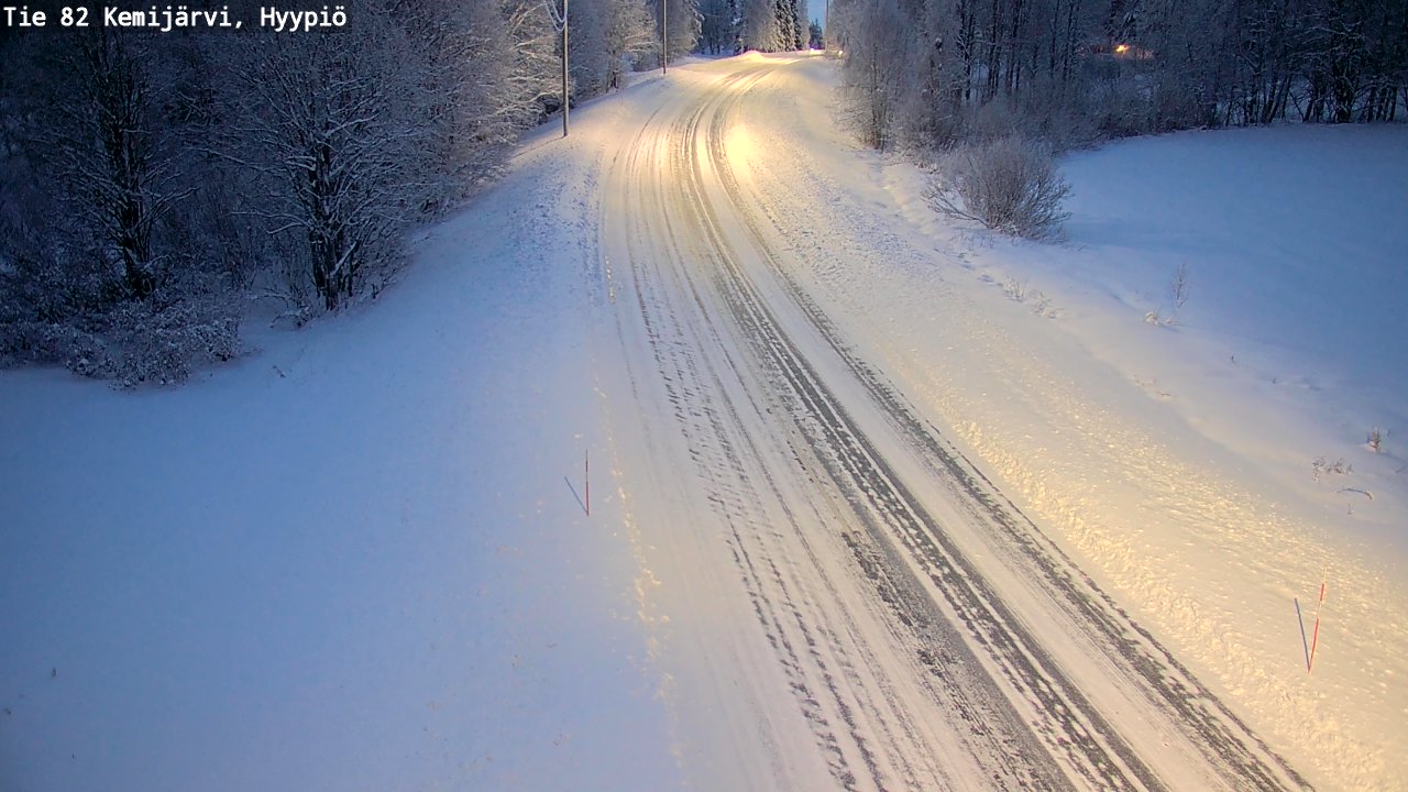 Weather Camera Image Road 82 Kemijärvi, Hyypiö, Kemijärvi, Lappi