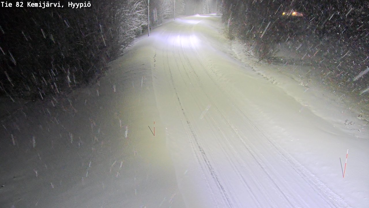 Weather Camera Image Väg 5 Kemi träsk, hyypiö, Kemijärvi, Lappi