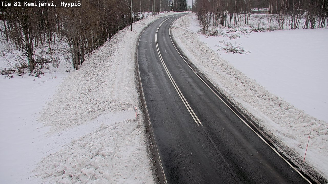 Weather Camera Image Road 82 Kemijärvi, Hyypiö, Kemijärvi, Lappi