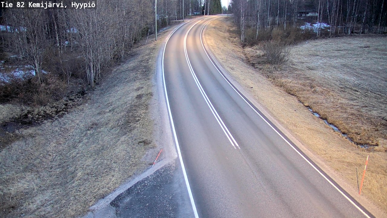 Weather Camera Image Road 82 Kemijärvi, Hyypiö, Kemijärvi, Lappi