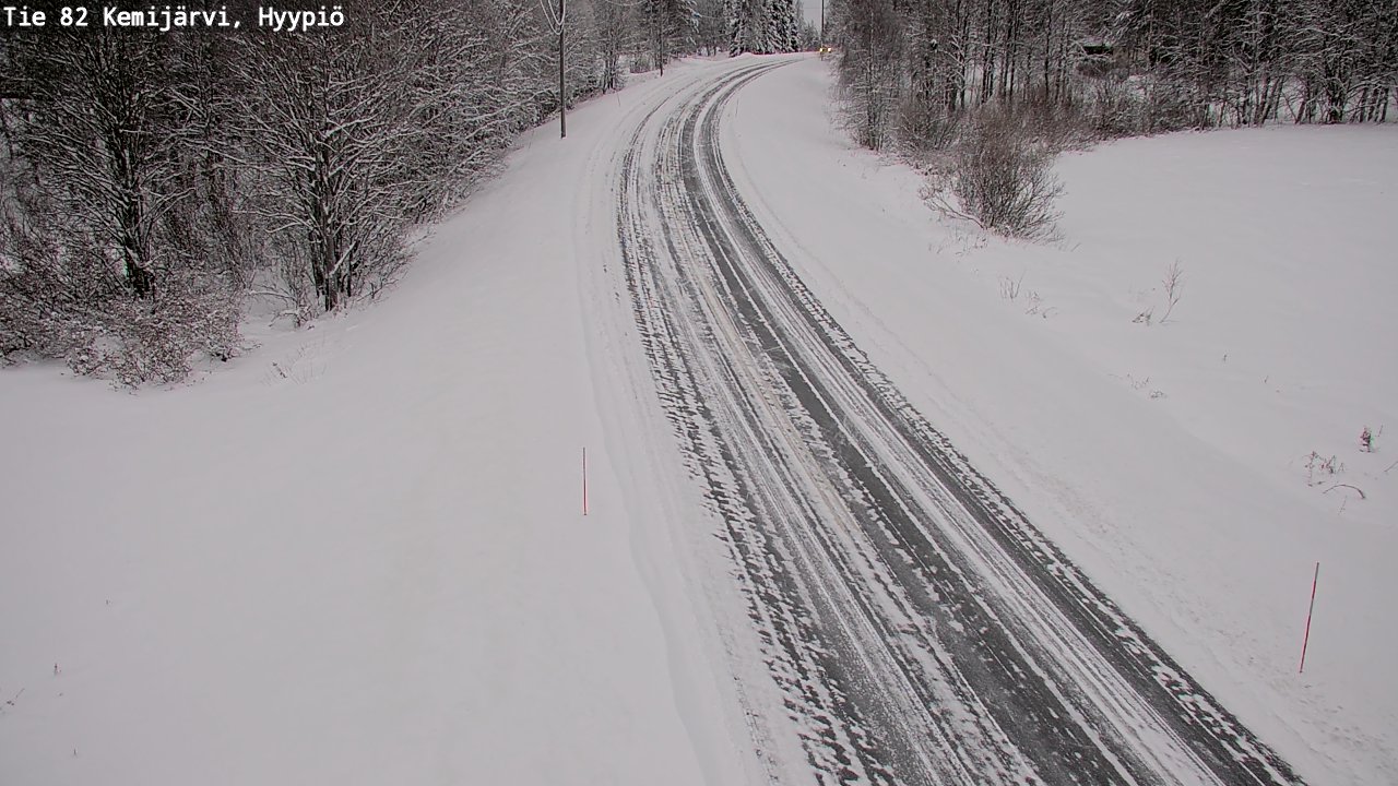 Weather Camera Image Väg 5 Kemi träsk, hyypiö, Kemijärvi, Lappi