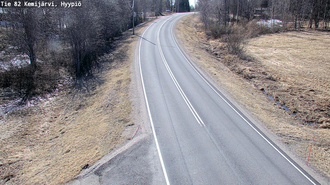 Weather Camera Image Road 82 Kemijärvi, Hyypiö, Kemijärvi, Lappi