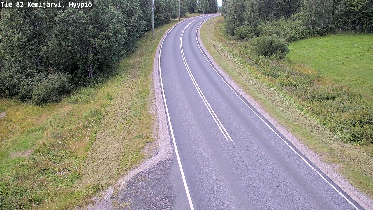 Weather Camera Image Road 82 Kemijärvi, Hyypiö, Kemijärvi, Lappi