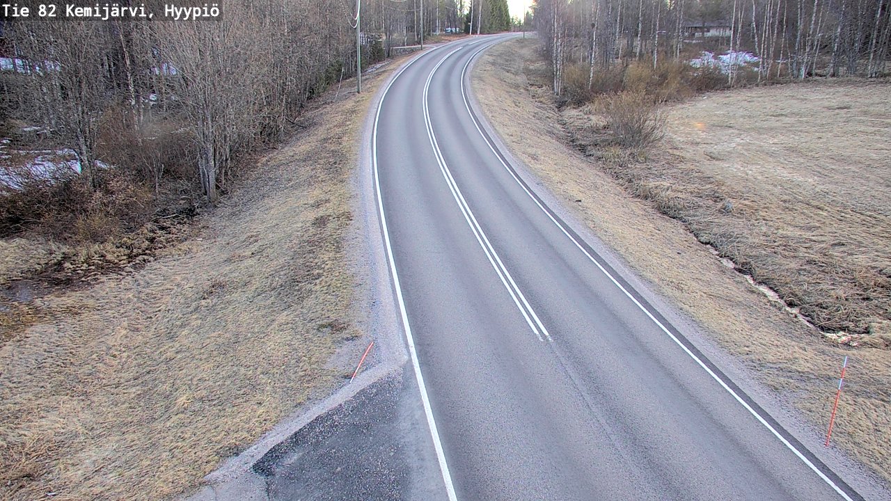 Weather Camera Image Road 82 Kemijärvi, Hyypiö, Kemijärvi, Lappi