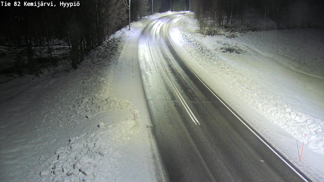 Weather Camera Image Väg 5 Kemi träsk, hyypiö, Kemijärvi, Lappi