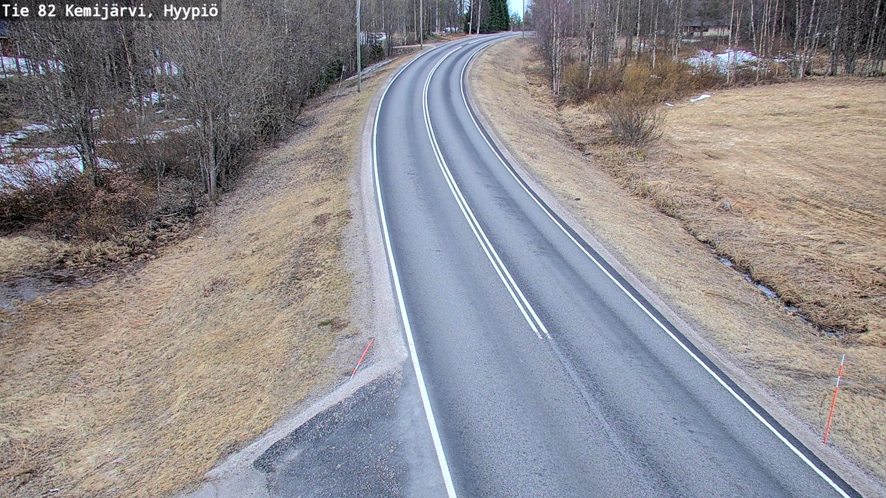 Weather Camera Image Road 82 Kemijärvi, Hyypiö, Kemijärvi, Lappi