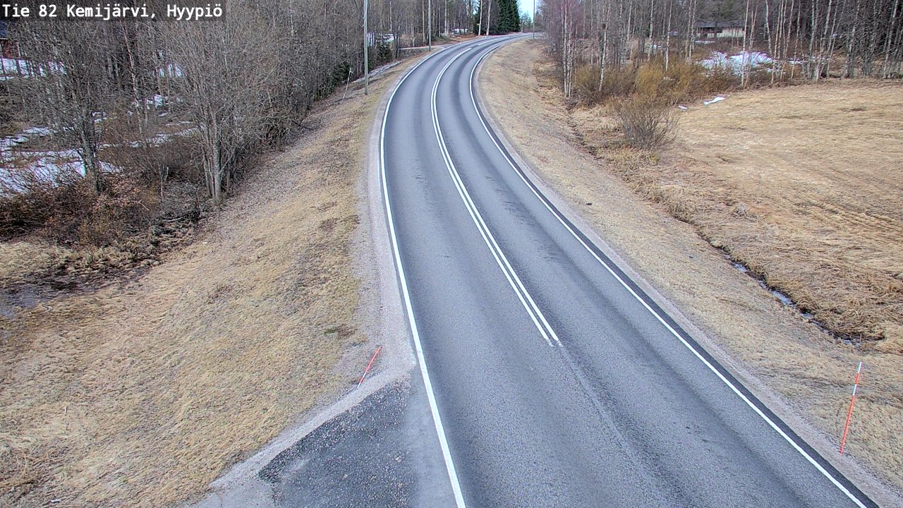 Weather Camera Image Road 82 Kemijärvi, Hyypiö, Kemijärvi, Lappi