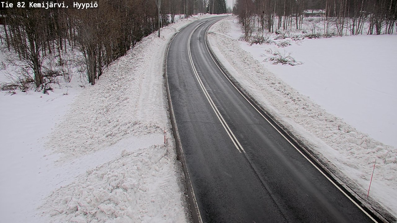 Weather Camera Image Road 82 Kemijärvi, Hyypiö, Kemijärvi, Lappi