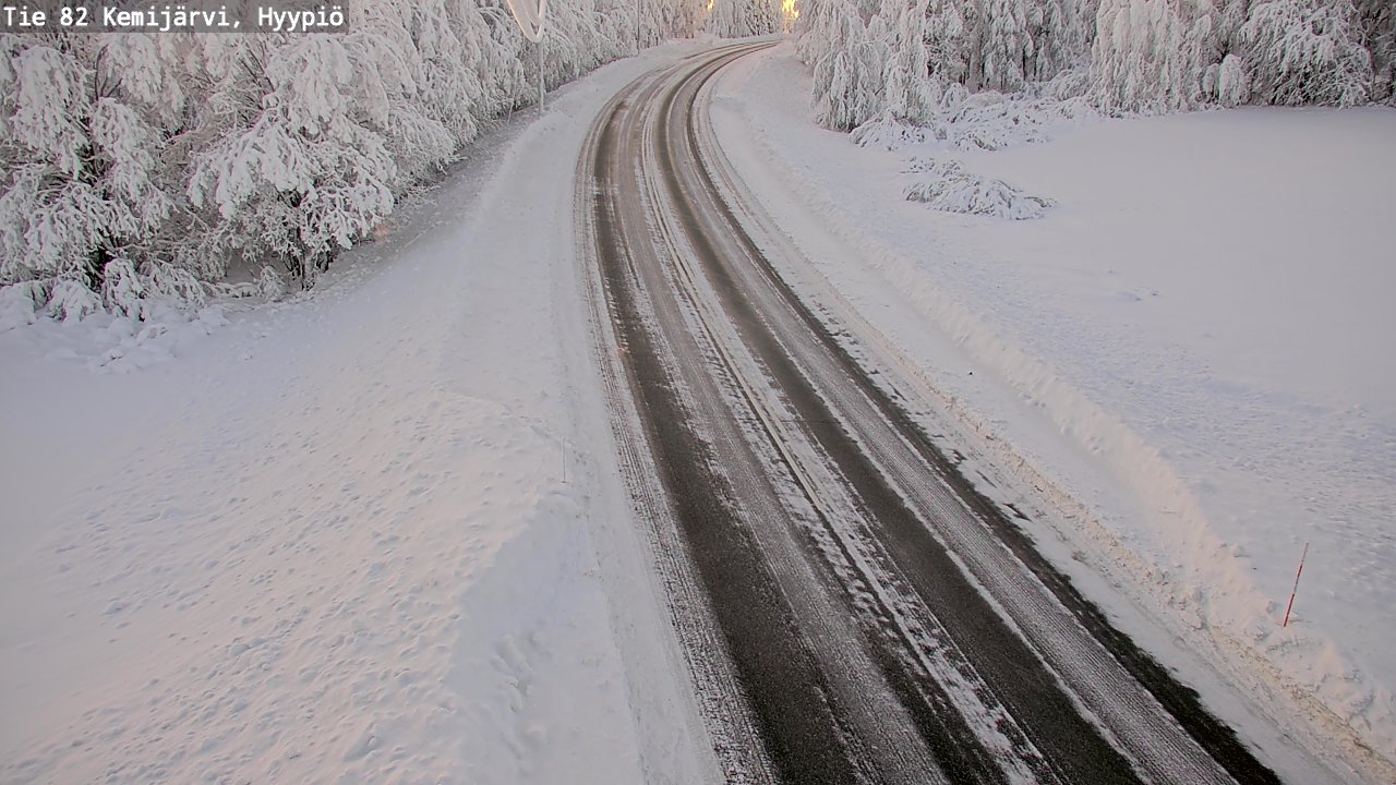 Weather Camera Image Väg 5 Kemi träsk, hyypiö, Kemijärvi, Lappi