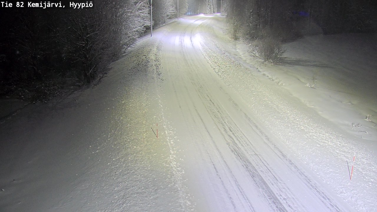 Weather Camera Image Road 82 Kemijärvi, Hyypiö, Kemijärvi, Lappi