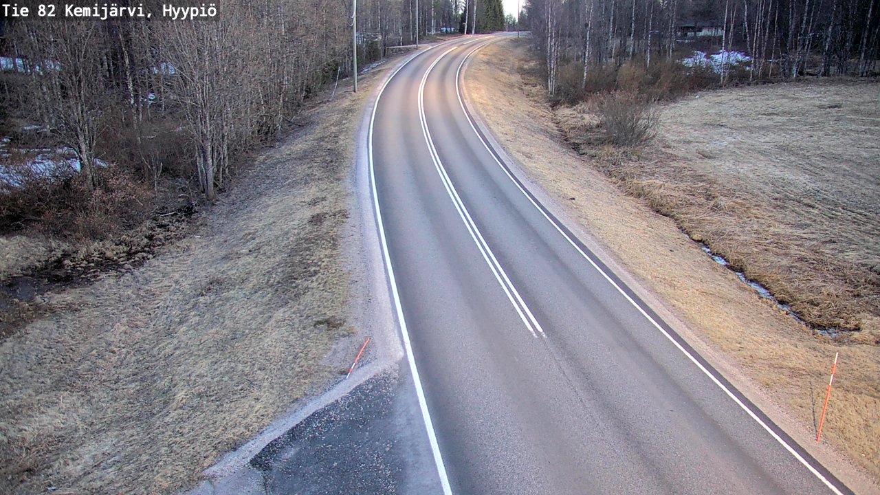 Weather Camera Image Road 82 Kemijärvi, Hyypiö, Kemijärvi, Lappi