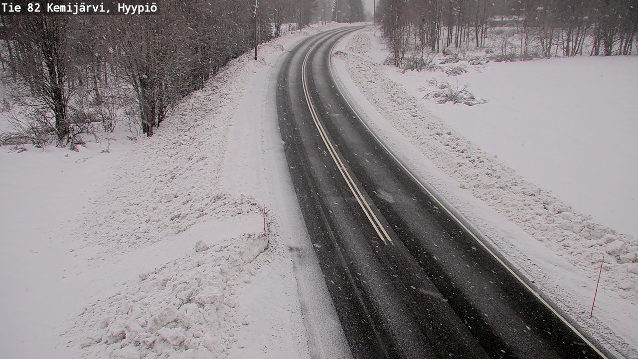 Weather Camera Image Väg 5 Kemi träsk, hyypiö, Kemijärvi, Lappi