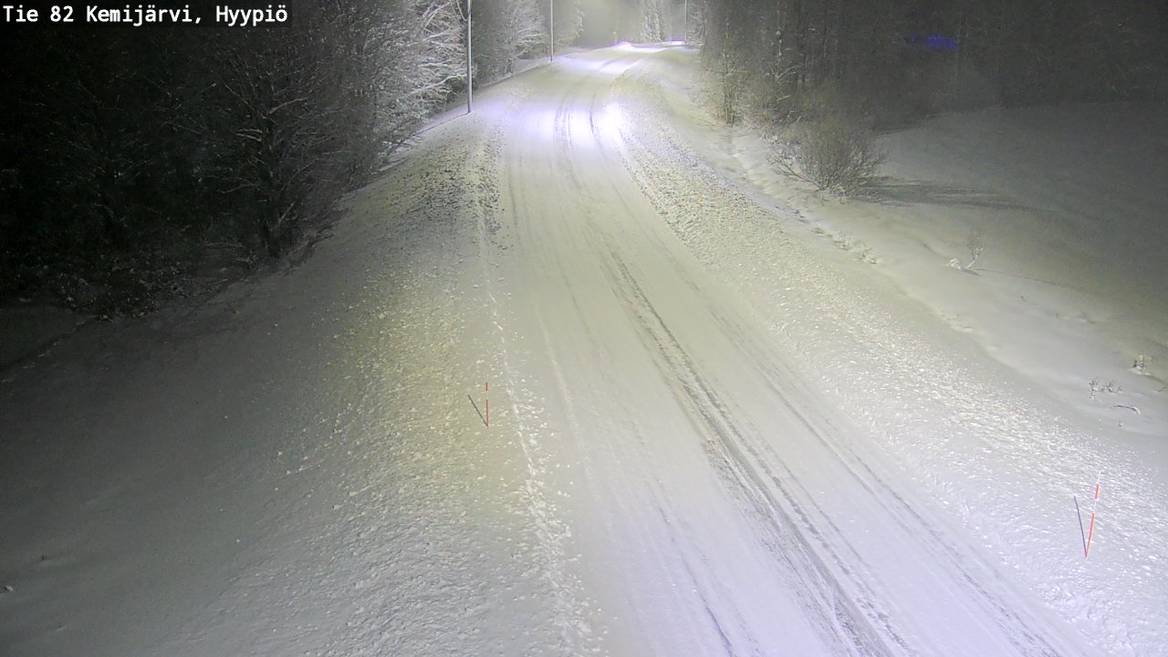 Weather Camera Image Road 82 Kemijärvi, Hyypiö, Kemijärvi, Lappi