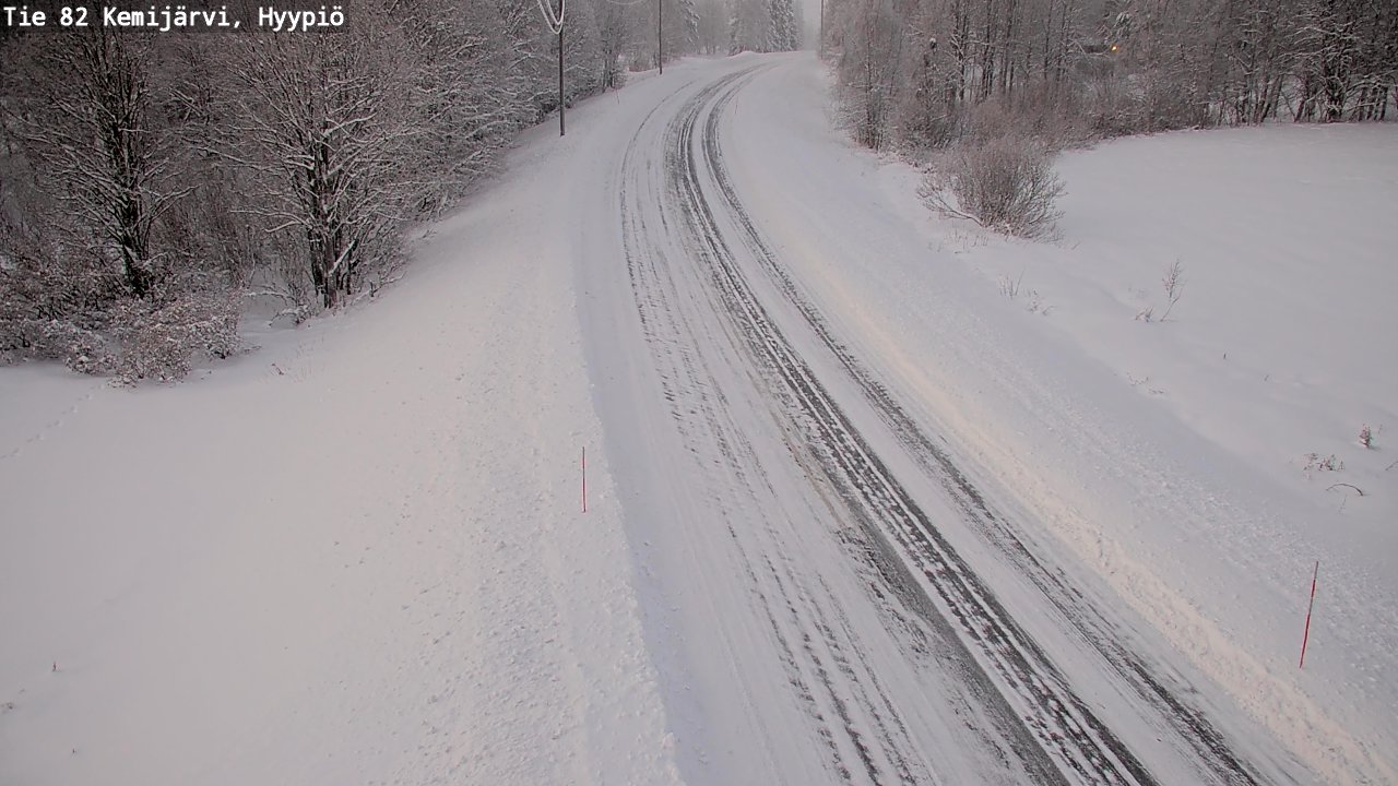 Weather Camera Image Road 82 Kemijärvi, Hyypiö, Kemijärvi, Lappi