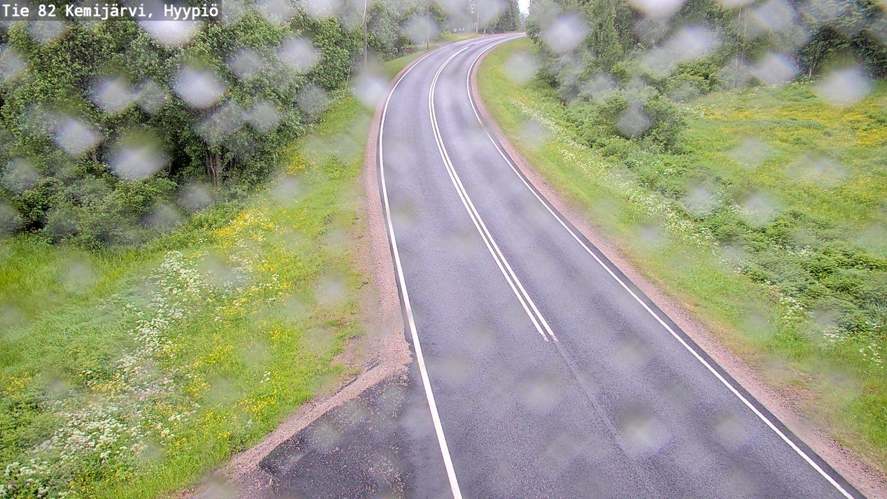 Weather Camera Image Road 82 Kemijärvi, Hyypiö, Kemijärvi, Lappi