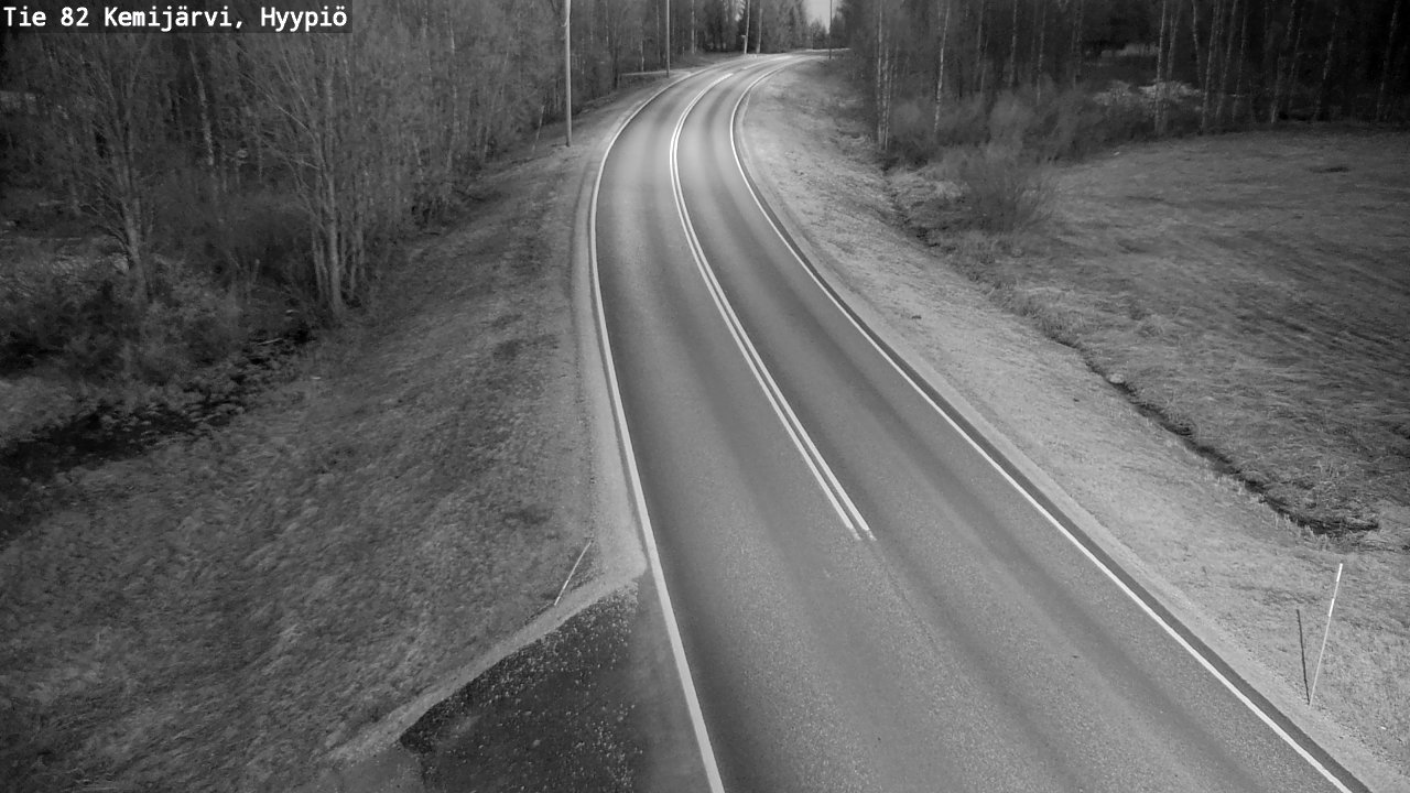 Weather Camera Image Road 82 Kemijärvi, Hyypiö, Kemijärvi, Lappi