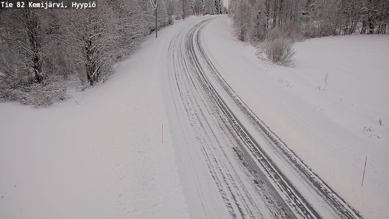 Weather Camera Image Road 82 Kemijärvi, Hyypiö, Kemijärvi, Lappi