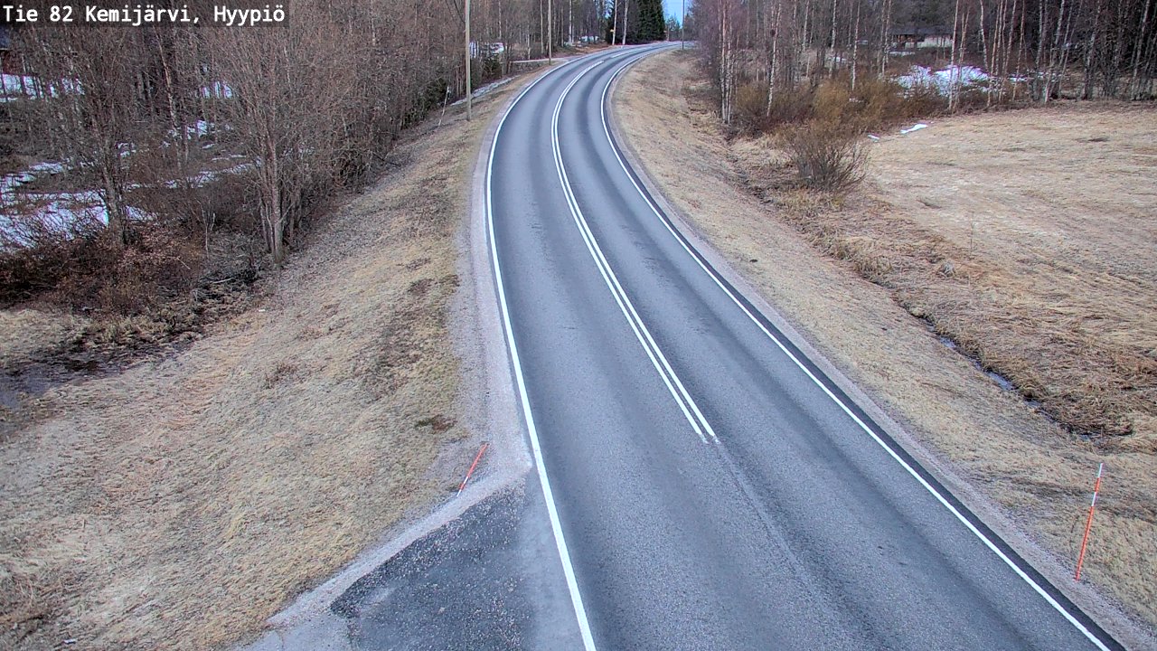 Weather Camera Image Road 82 Kemijärvi, Hyypiö, Kemijärvi, Lappi