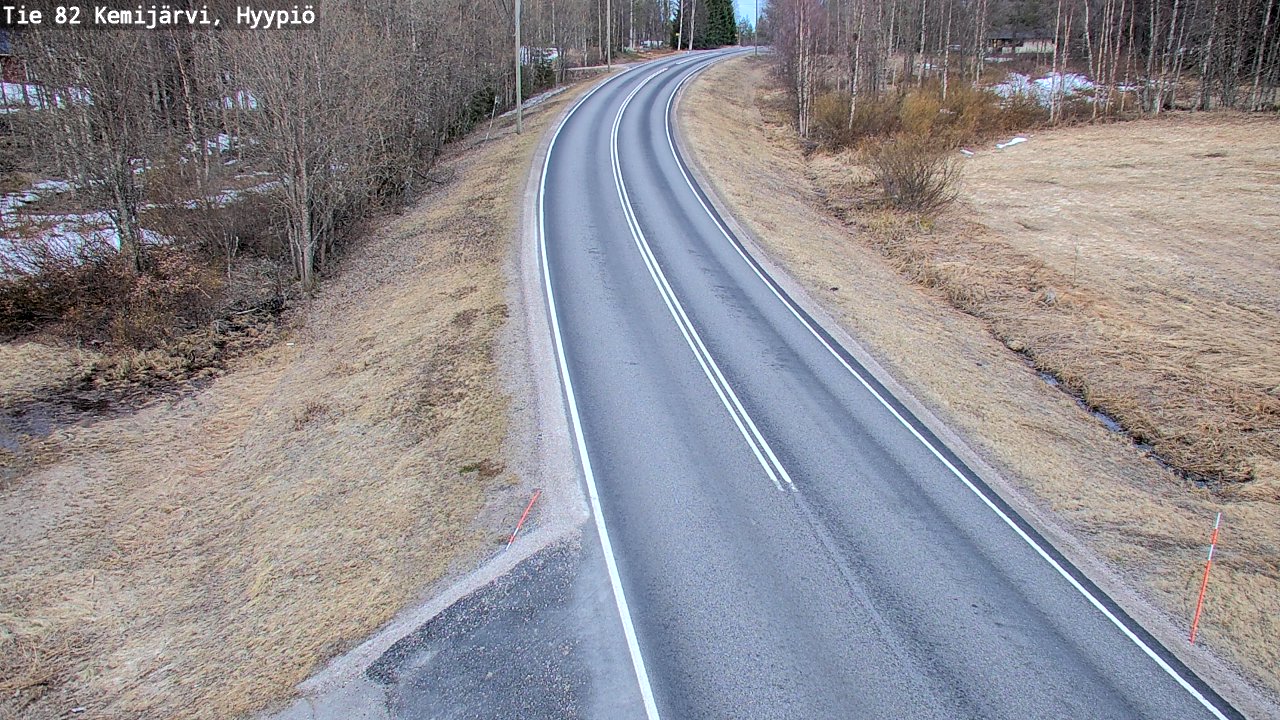 Weather Camera Image Road 82 Kemijärvi, Hyypiö, Kemijärvi, Lappi