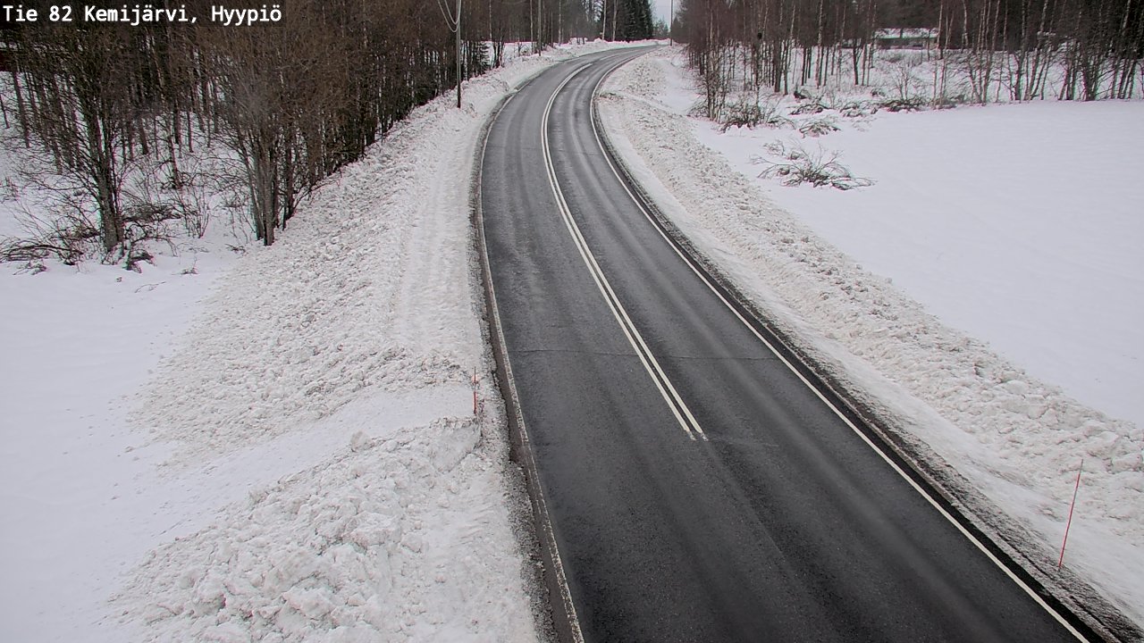 Weather Camera Image Väg 5 Kemi träsk, hyypiö, Kemijärvi, Lappi