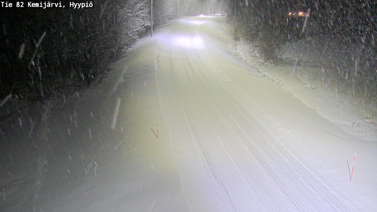 Weather Camera Image Väg 5 Kemi träsk, hyypiö, Kemijärvi, Lappi