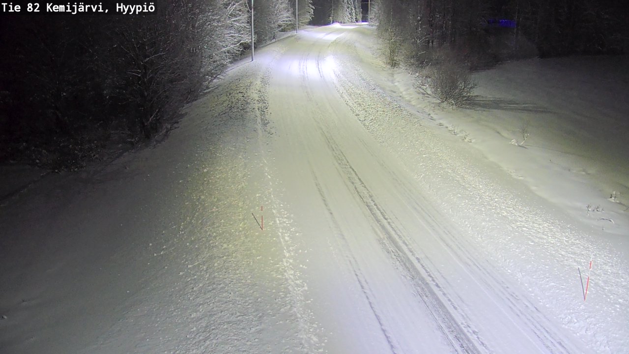 Weather Camera Image Road 82 Kemijärvi, Hyypiö, Kemijärvi, Lappi