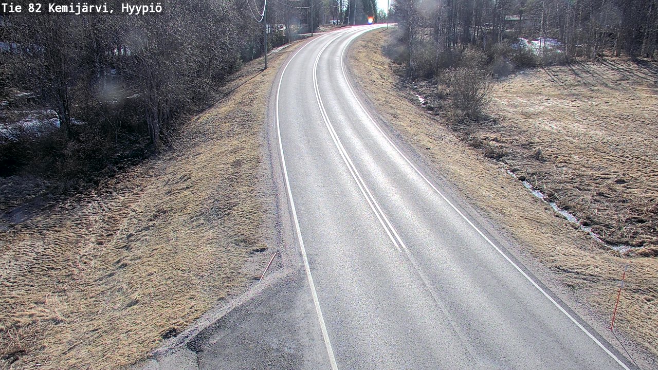 Weather Camera Image Road 82 Kemijärvi, Hyypiö, Kemijärvi, Lappi
