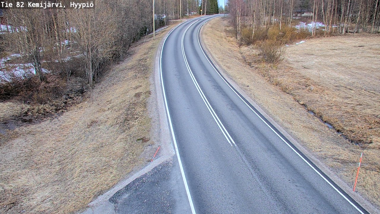 Weather Camera Image Road 82 Kemijärvi, Hyypiö, Kemijärvi, Lappi